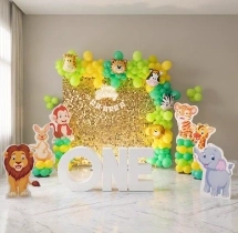 birthday Sequin Jungle Theme Birthday Balloon Decoration