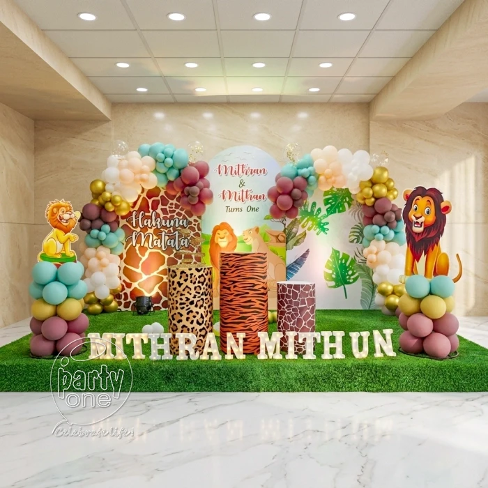 birthday 5th Jungle Theme Birthday Decoration