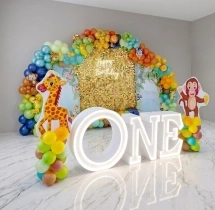 birthday Wild Jungle Sequin Theme Birthday Decoration