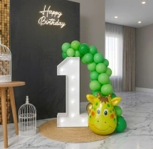 birthday Luxury Jungle Theme Green Hue Balloon Decor