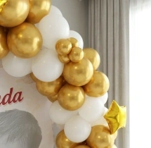 birthday Gold and White Baby Boy Ring Flex Decor