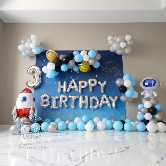 kids theme decorations Astronaut Theme Birthday Decoration