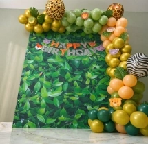 birthday Tropical Jungle Balloon Backdrop Decoration