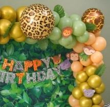 birthday Tropical Jungle Balloon Backdrop Decoration