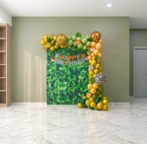 birthday Tropical Jungle Balloon Backdrop Decoration