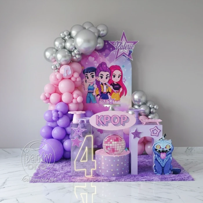 kids theme decorations K Pop Birthday Party Centerpiece Decor