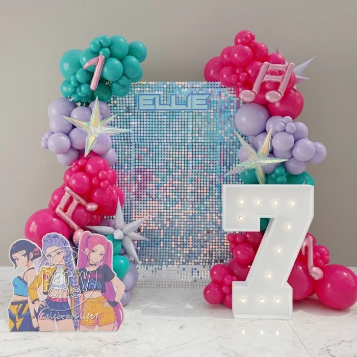 kids theme decorations K Pop Balloon Garland Backdrop Decoration