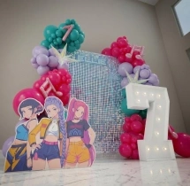 birthday K Pop Balloon Garland Backdrop Decoration