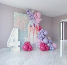 birthday K Pop Demon Character Backdrop Setup