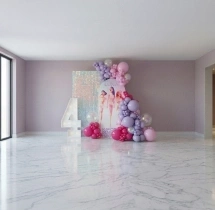 birthday K Pop Demon Character Backdrop Setup