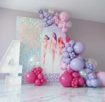 birthday K Pop Demon Character Backdrop Setup