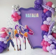 birthday K Pop Framed Birthday Balloon Backdrop