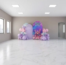 birthday K Pop Birthday Balloon Backdrop Duo