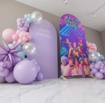 birthday K Pop Birthday Balloon Backdrop Duo