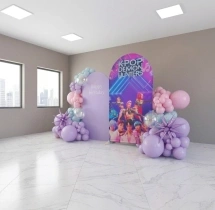 birthday K Pop Birthday Balloon Backdrop Duo