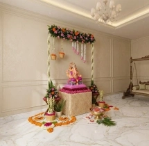 festival decorations Traditional Floral Ganeshotsav Decoration