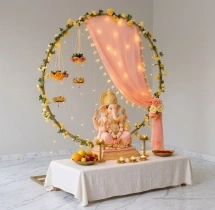 festival decorations Beautiful Floral Ring Ganeshotsav Decor