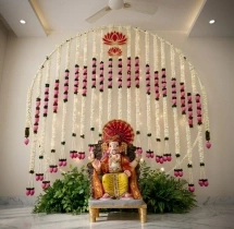 festival decorations Lotus Garland Ring Ganesh Chaturthi Decor