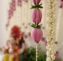 festival decorations Lotus Garland Ring Ganesh Chaturthi Decor