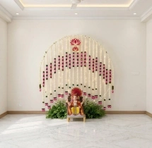 festival decorations Lotus Garland Ring Ganesh Chaturthi Decor