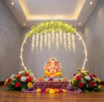 festival decorations Ganesh Chaturthi Flower Ring Decoration