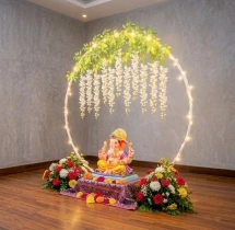 festival decorations Ganesh Chaturthi Flower Ring Decoration