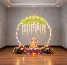 festival decorations Ganesh Chaturthi Flower Ring Decoration