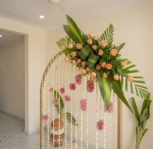 festival decorations Elegant Floral Arch Ganesha Decoration
