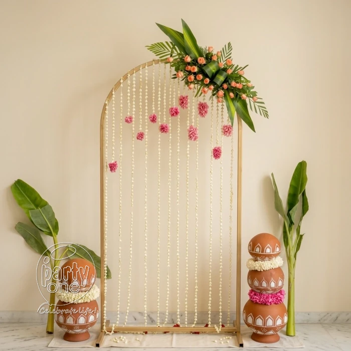 festival decorations Elegant Floral Arch Ganesha Decoration