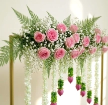 festival decorations Elegant Lotus Floral Ganesha Decoration