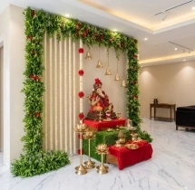 festival decorations Green Elegant Ganpati Decor