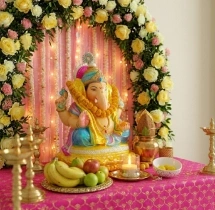 festival decorations Exotic Blossom Ganesha Decor