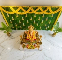 festival decorations Authentic Marigold Banana Leaves Backdrop Decor
