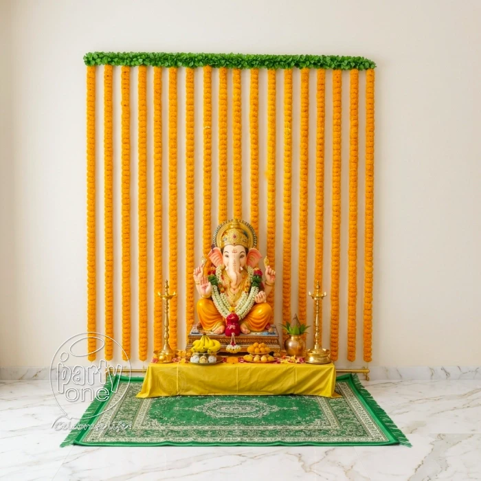 festival decorations Ganesh Festival Artificial Flower Decoration