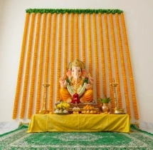 festival decorations Ganesh Festival Artificial Flower Decoration