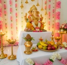 festival decorations Aritifical Flower Ganeshotsav Decoration