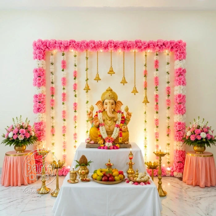 festival decorations Aritifical Flower Ganeshotsav Decoration