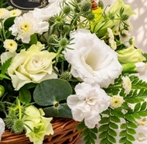 surprises Luxurious White and Green Floral Bouquet