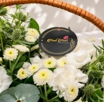 surprises Luxurious White and Green Floral Bouquet