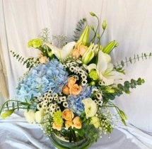 surprises Blue Hydrangea Mixed Flower Vase