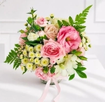 surprises Elegant Pink Mixed Flower Bouquet