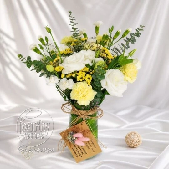 surprises Sunny Yellow and White Flower Bouquet