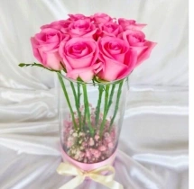surprises Lovely Pink Rose Flower Vase