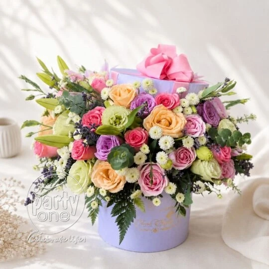surprises Colorful Pastel Flower Gift Box