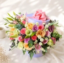surprises Colorful Pastel Flower Gift Box