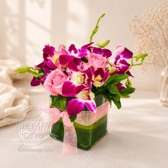 surprises Elegant Purple Orchid Flower Bouquet