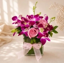 surprises Elegant Purple Orchid Flower Bouquet