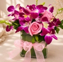 surprises Elegant Purple Orchid Flower Bouquet