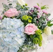 surprises Charming Blue Hydrangea Glass Vase