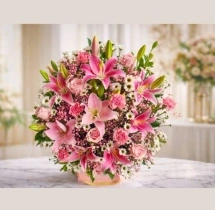 surprises Gorgeous Pink Lily and Rose Bloom Box